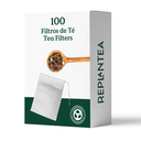 100 Filtros Desechables Para Té a Granel Replantea