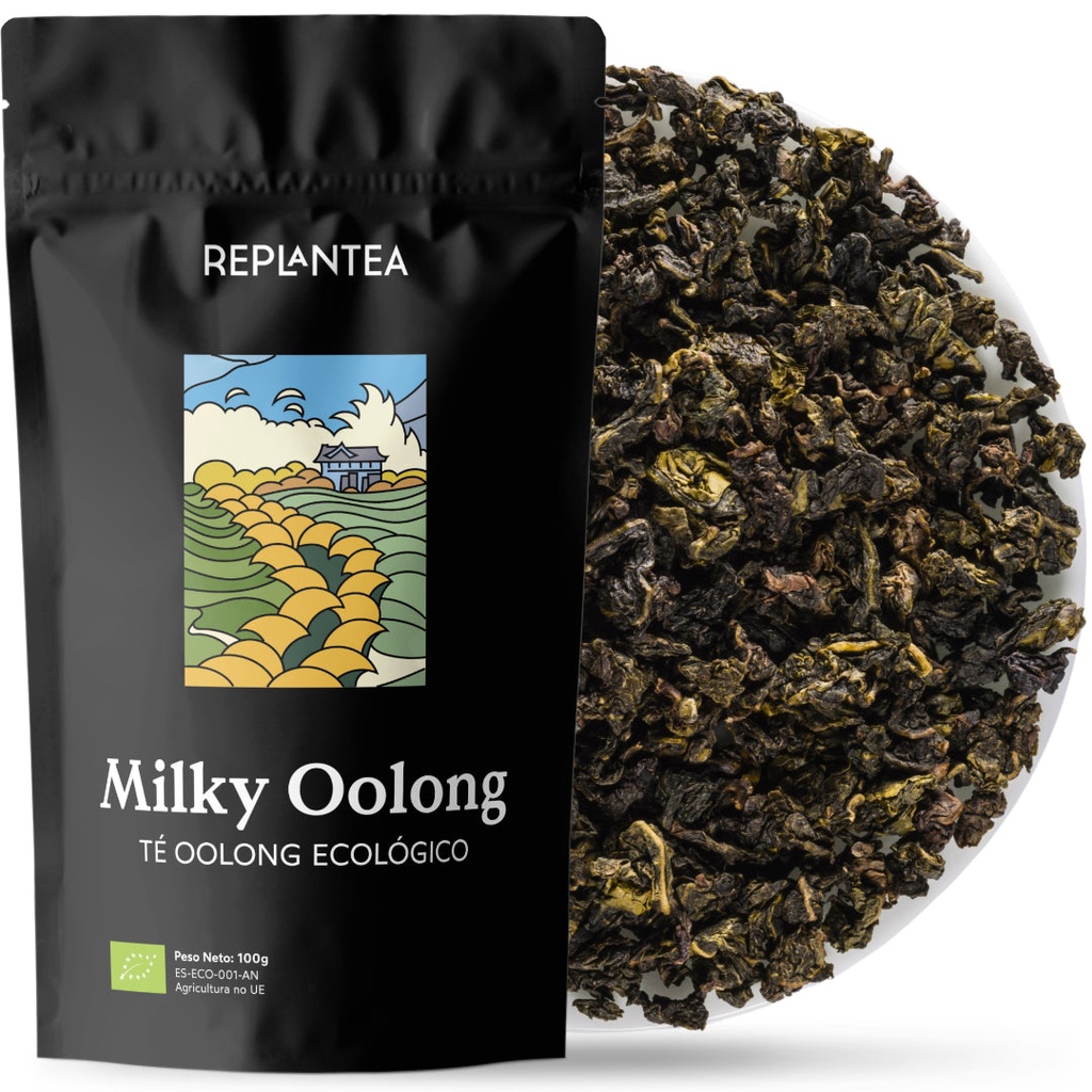 [TEMIOO100G] MILKY OOLONG TÉ ECOLÓGICO 100g (50 Tazas) | Té Oolong Premium con Finas Notas de Leche y Vainilla | Té de Especialidad REPLANTEA