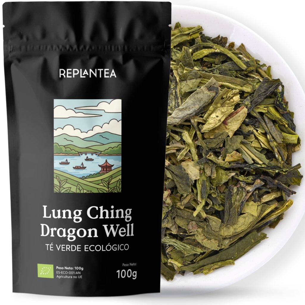 [TELUCHBIO100G] Té Verde Lung Ching Dragon Well Ecológico 100 gr