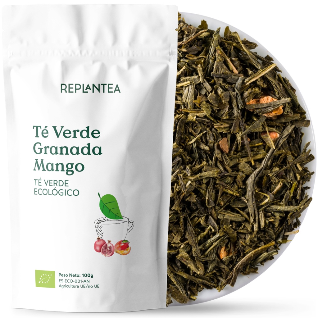 Té Verde con Granada y Mango Ecológico 100g