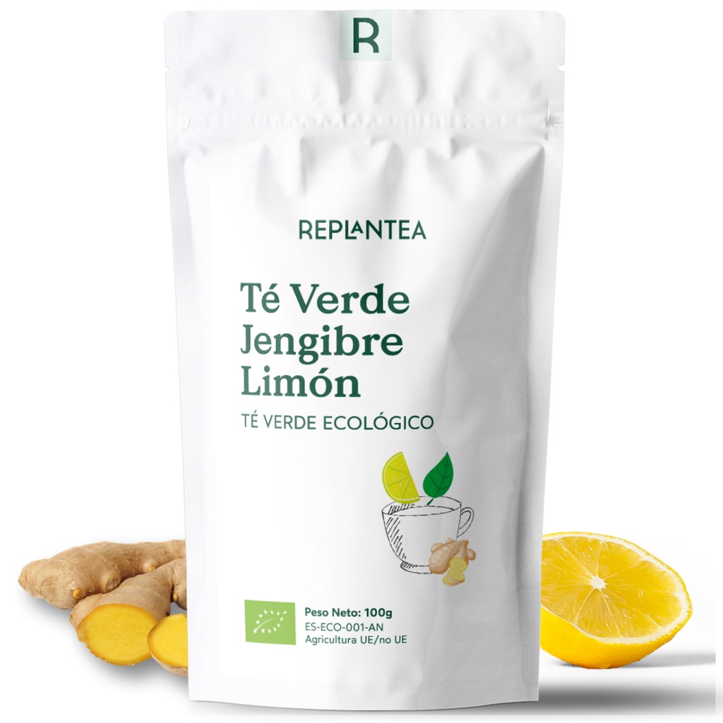Té Verde con Jengibre y Limón Ecológico 100g